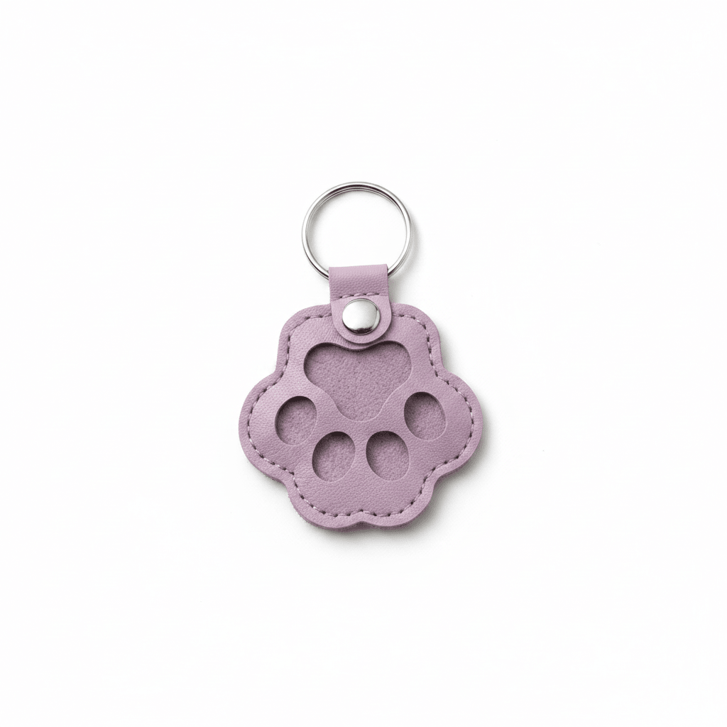 Pet Paw Keepsake Keychain fur memorial holder - Mendez Craft House