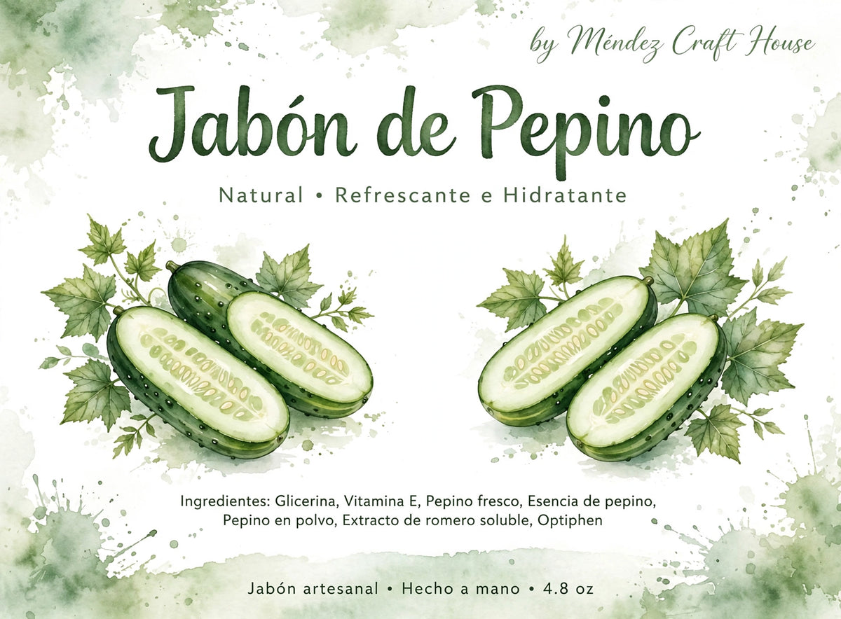 Cucumber handmade aloe soap - Mendez Craft House