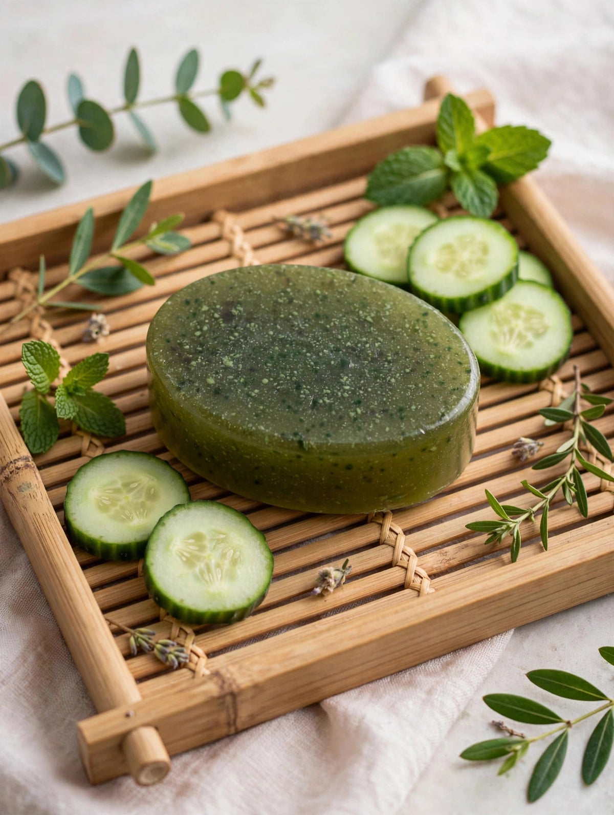 Cucumber handmade aloe soap - Mendez Craft House