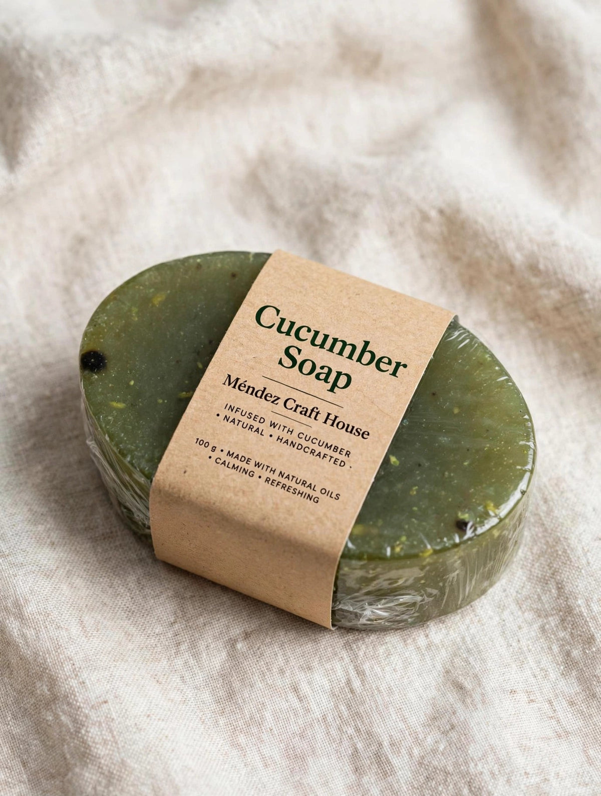 Cucumber handmade aloe soap - Mendez Craft House