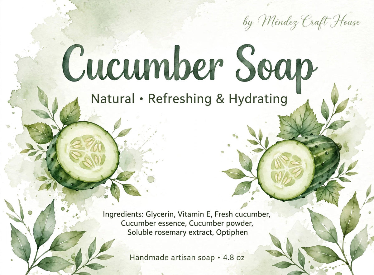 Cucumber handmade aloe soap - Mendez Craft House