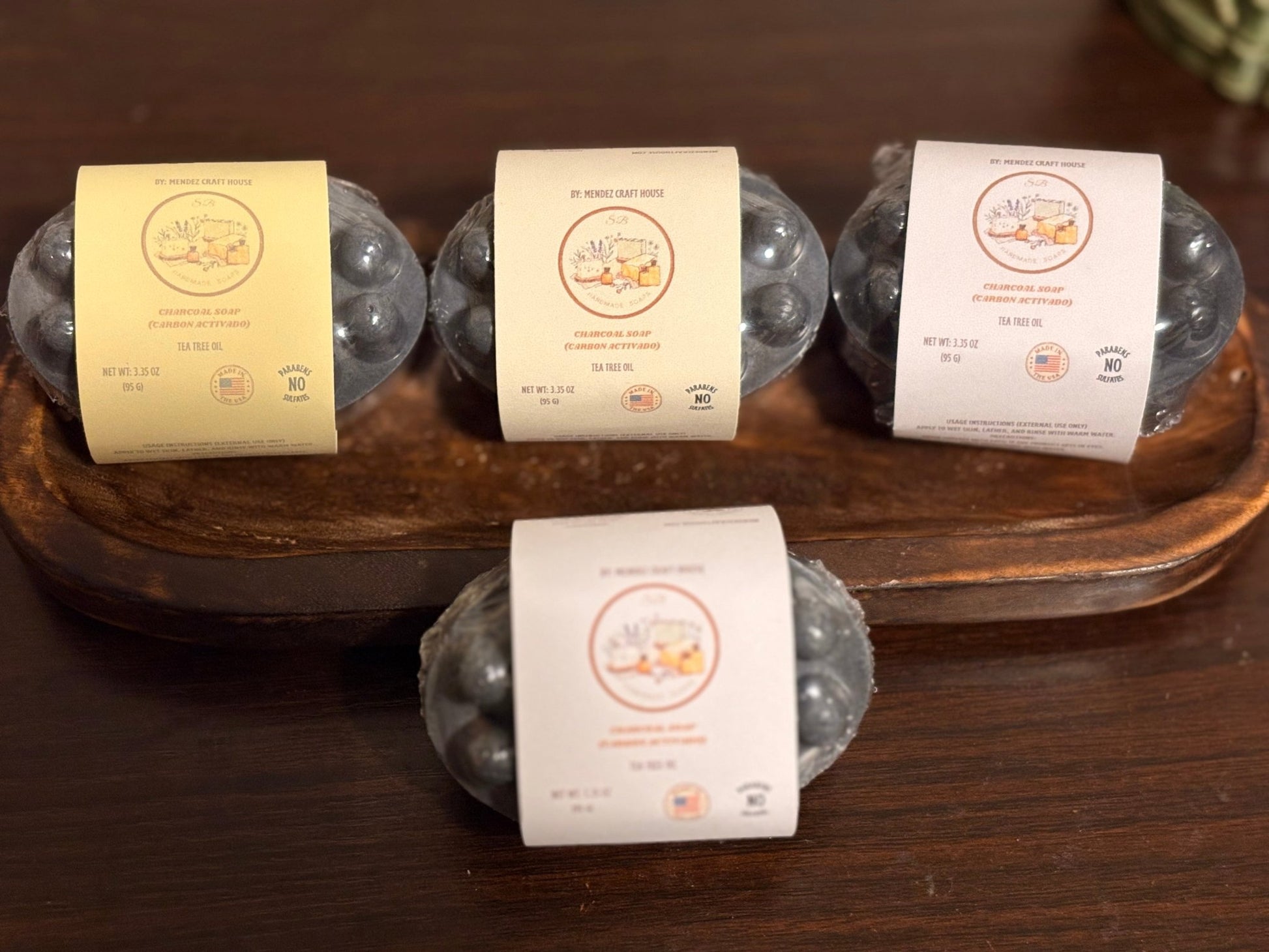 Activated Charcoal Artisan Soap Bar | Deep Cleansing for Oily & Blemish - Prone Skin | Natural Handmade Soap - Mendez craft house