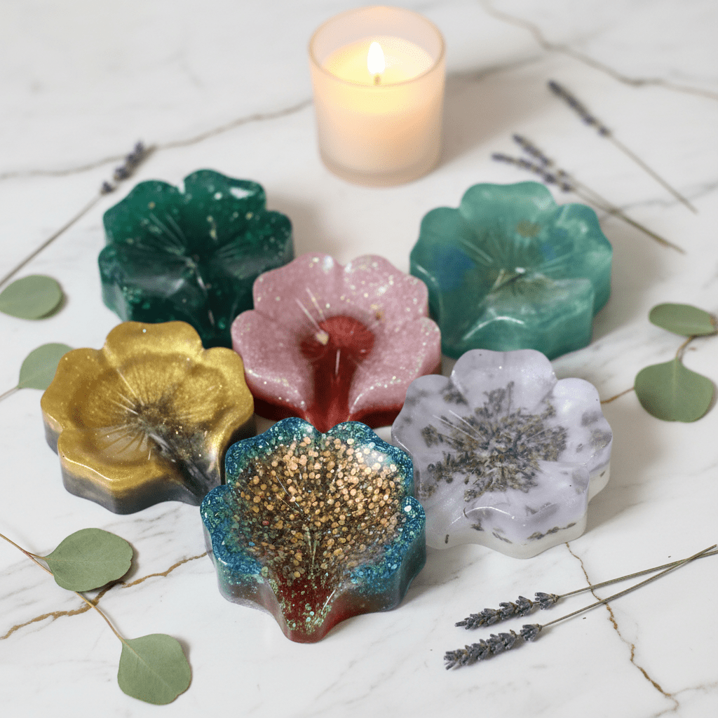 Artisan Resin Soap Dish — Blossom Collection - Mendez craft house