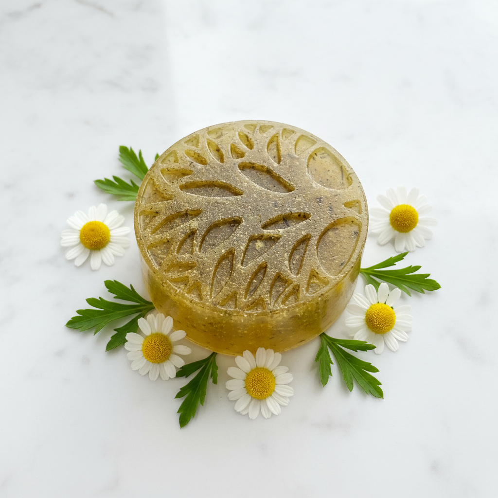 Chamomile Soap - Marble Top View