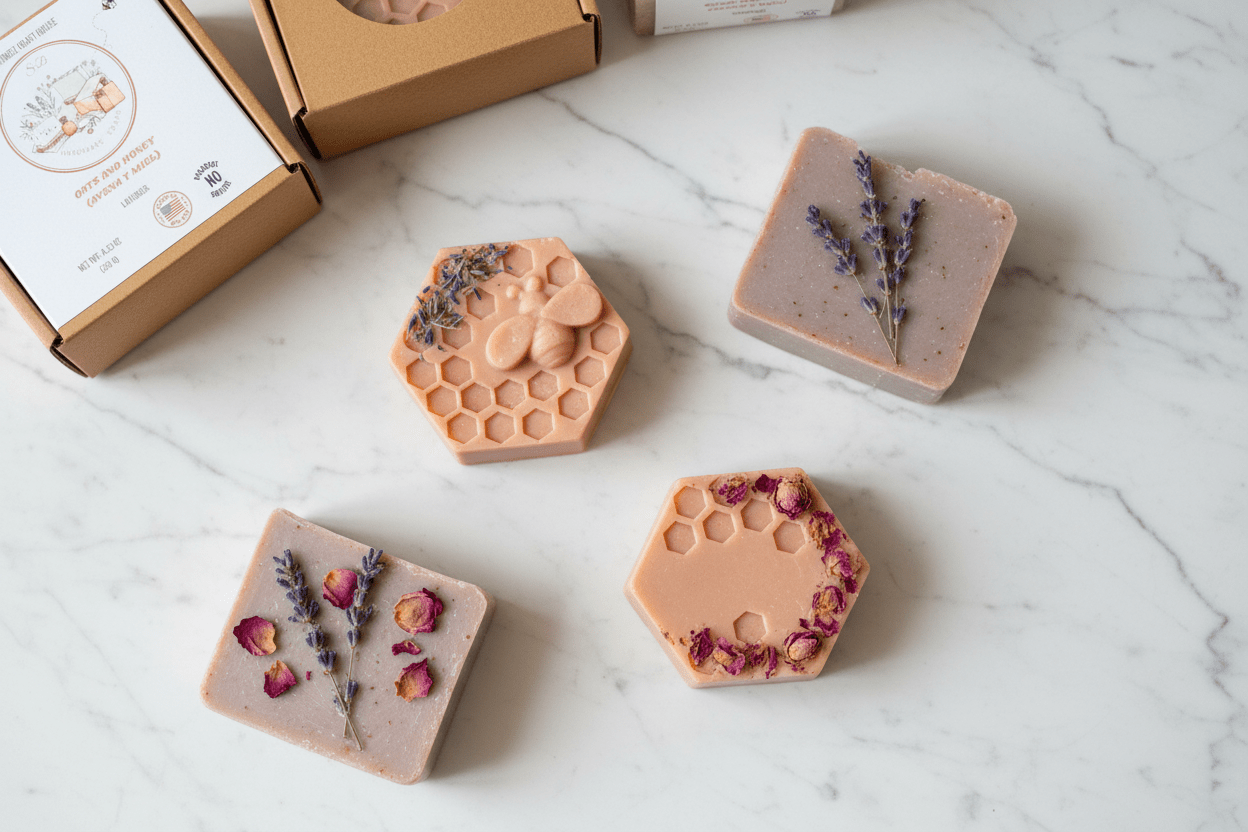 Oats & Honey Handmade Artisan Soap Bar | Natural Moisturizing Soap | Small Batch Cruelty - Free | 4.23 oz - Mendez craft house