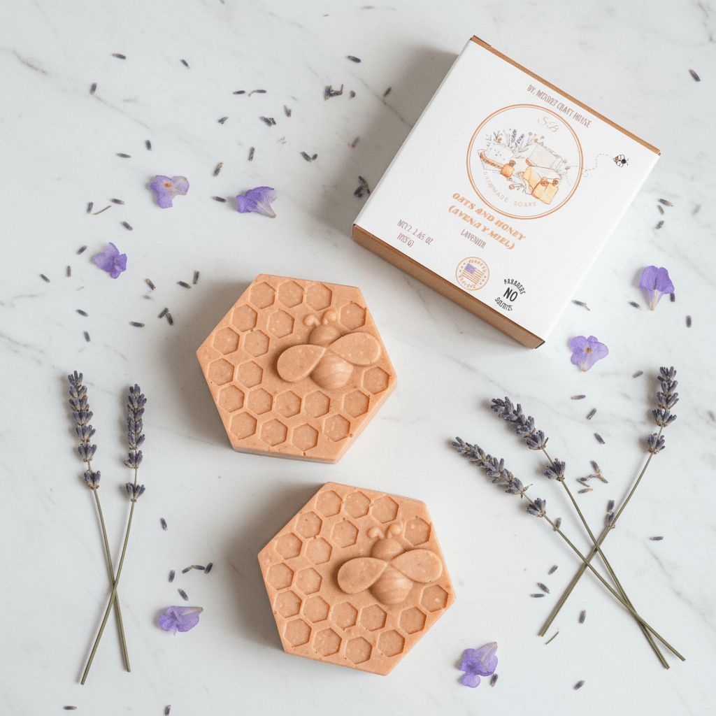 Oats & Honey Handmade Artisan Soap Bar | Natural Moisturizing Soap | Small Batch Cruelty - Free | 4.23 oz - Mendez craft house