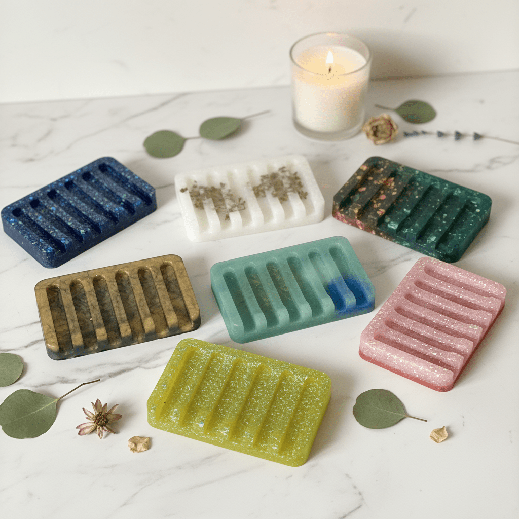 Artisan Resin Soap Dish — Essential Collection - Mendez craft house