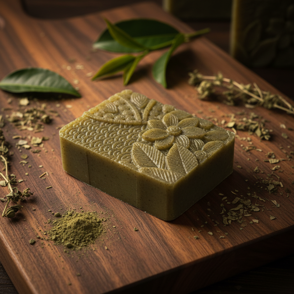 Green Detox Soap - Dark Wood
