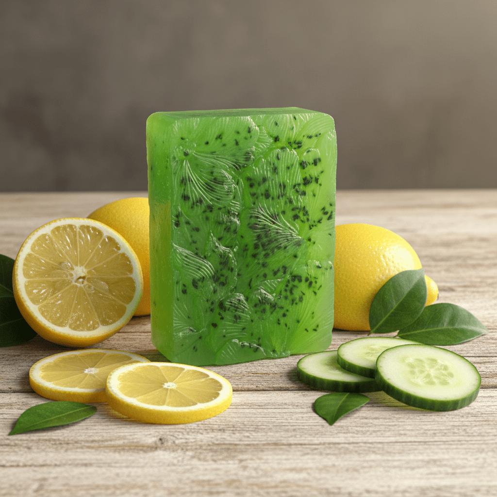 Cucumber & Lemon Artisan Soap | Jabón Artesanal de Pepino y Limón - Mendez craft house