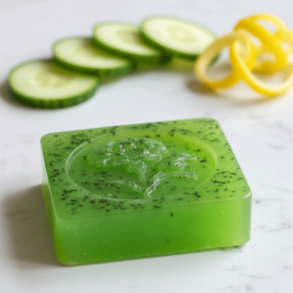 Cucumber & Lemon Artisan Soap | Jabón Artesanal de Pepino y Limón - Mendez craft house
