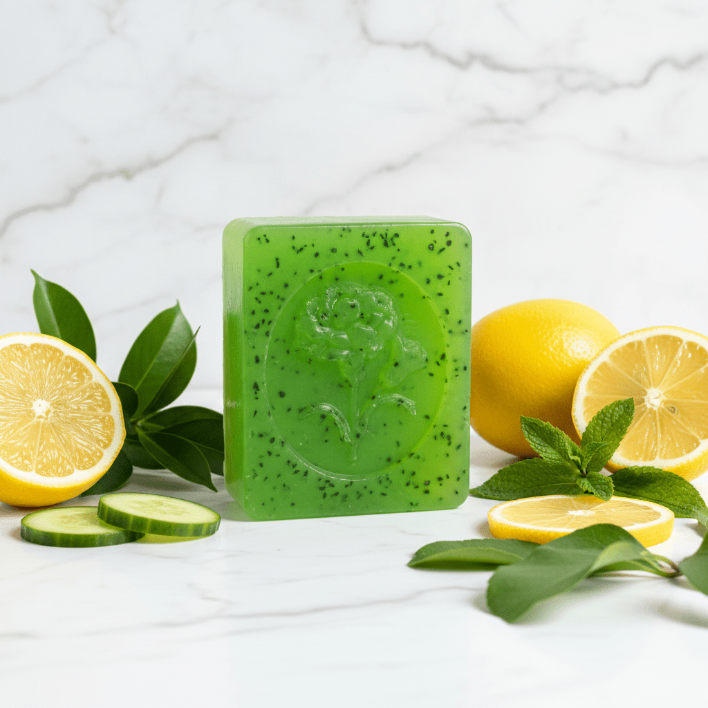 Cucumber & Lemon Artisan Soap | Jabón Artesanal de Pepino y Limón - Mendez craft house