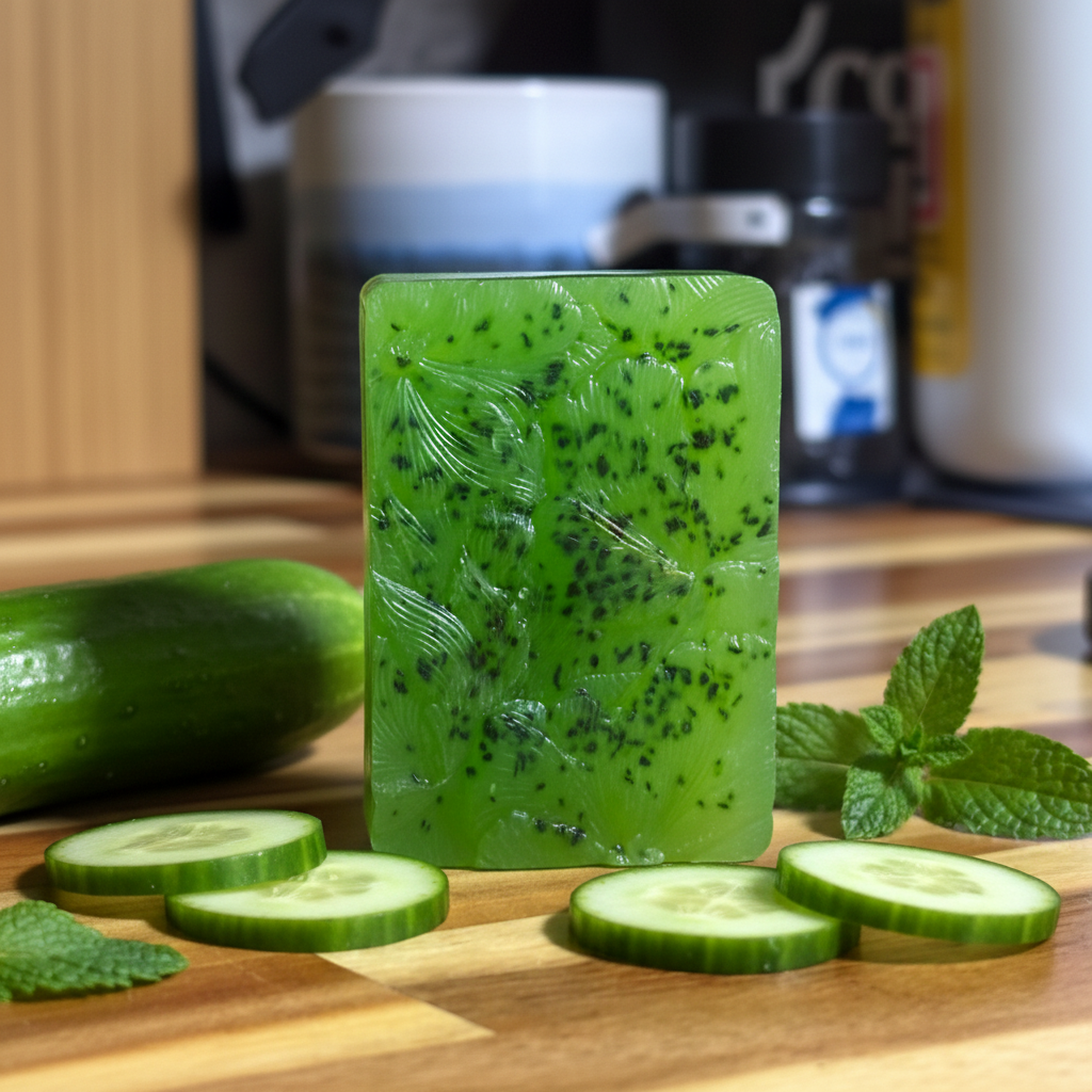 Cucumber & Lemon Artisan Soap | Jabón Artesanal de Pepino y Limón - Mendez craft house