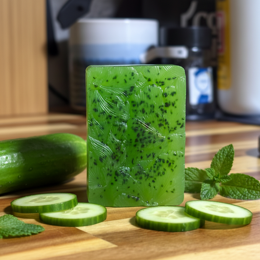 Cucumber & Lemon Artisan Soap | Jabón Artesanal de Pepino y Limón - Mendez craft house
