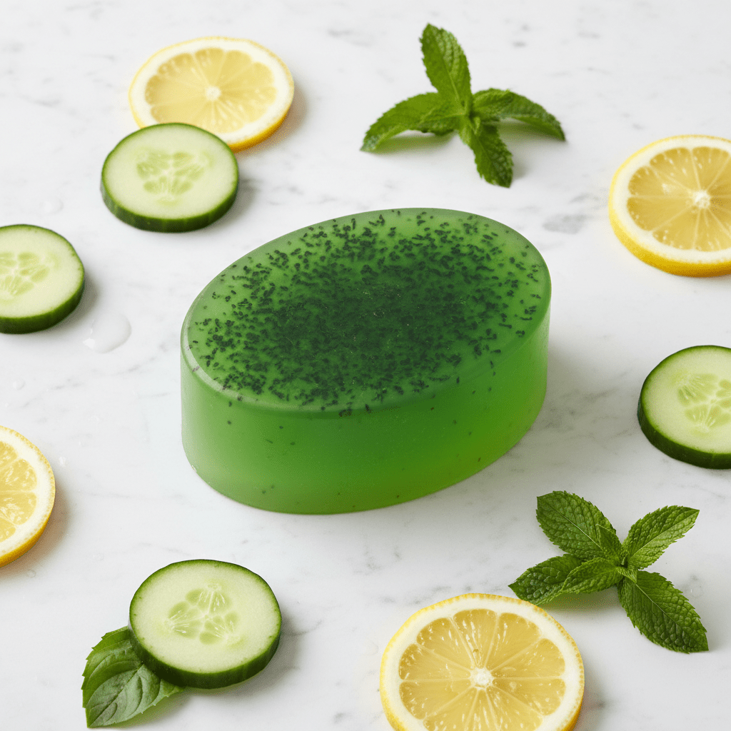 Cucumber & Lemon Artisan Soap | Jabón Artesanal de Pepino y Limón - Mendez craft house