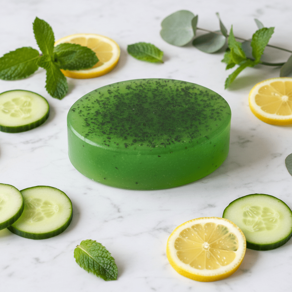 Cucumber & Lemon Artisan Soap | Jabón Artesanal de Pepino y Limón - Mendez craft house