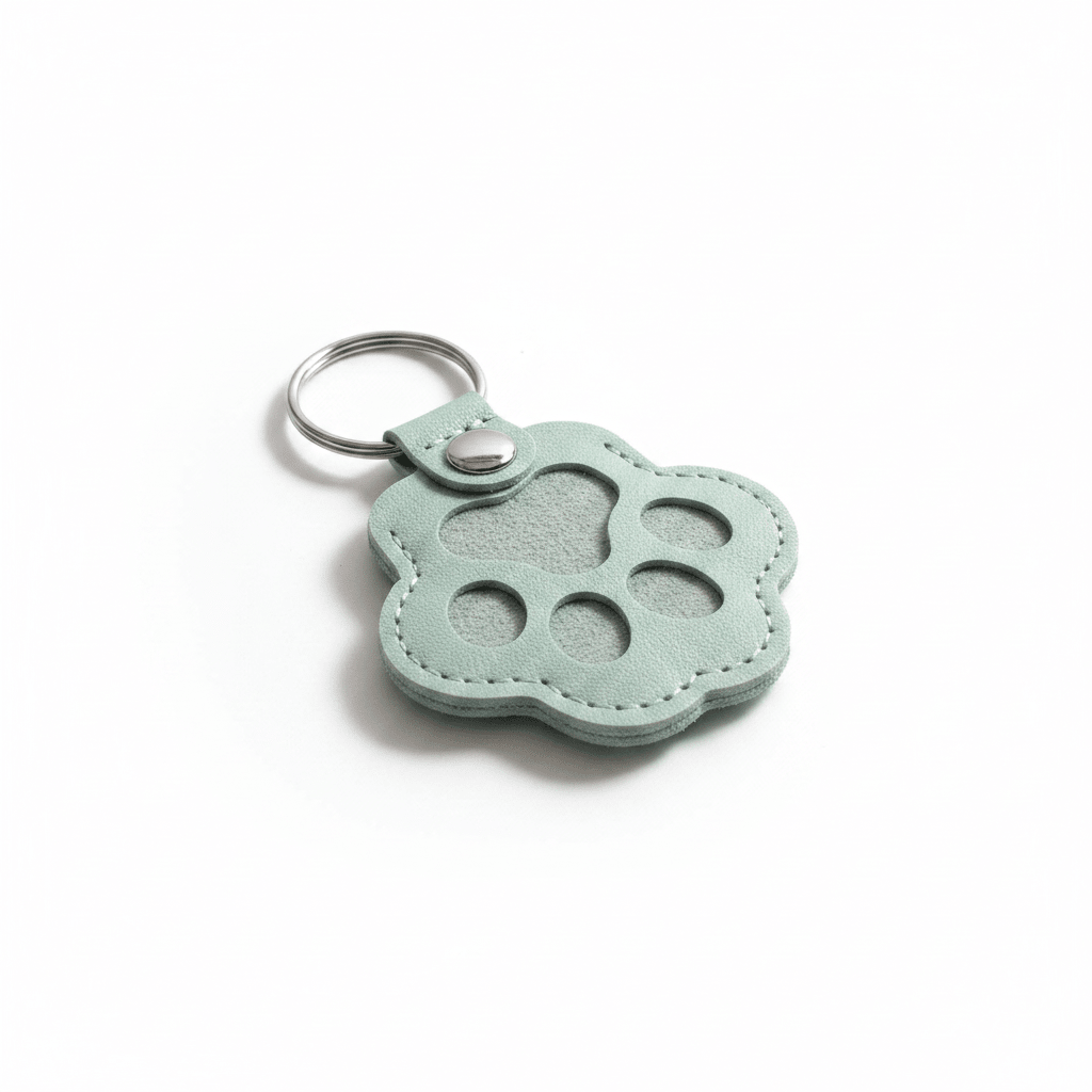 Pet Paw Keepsake Keychain fur memorial holder - Mendez Craft House