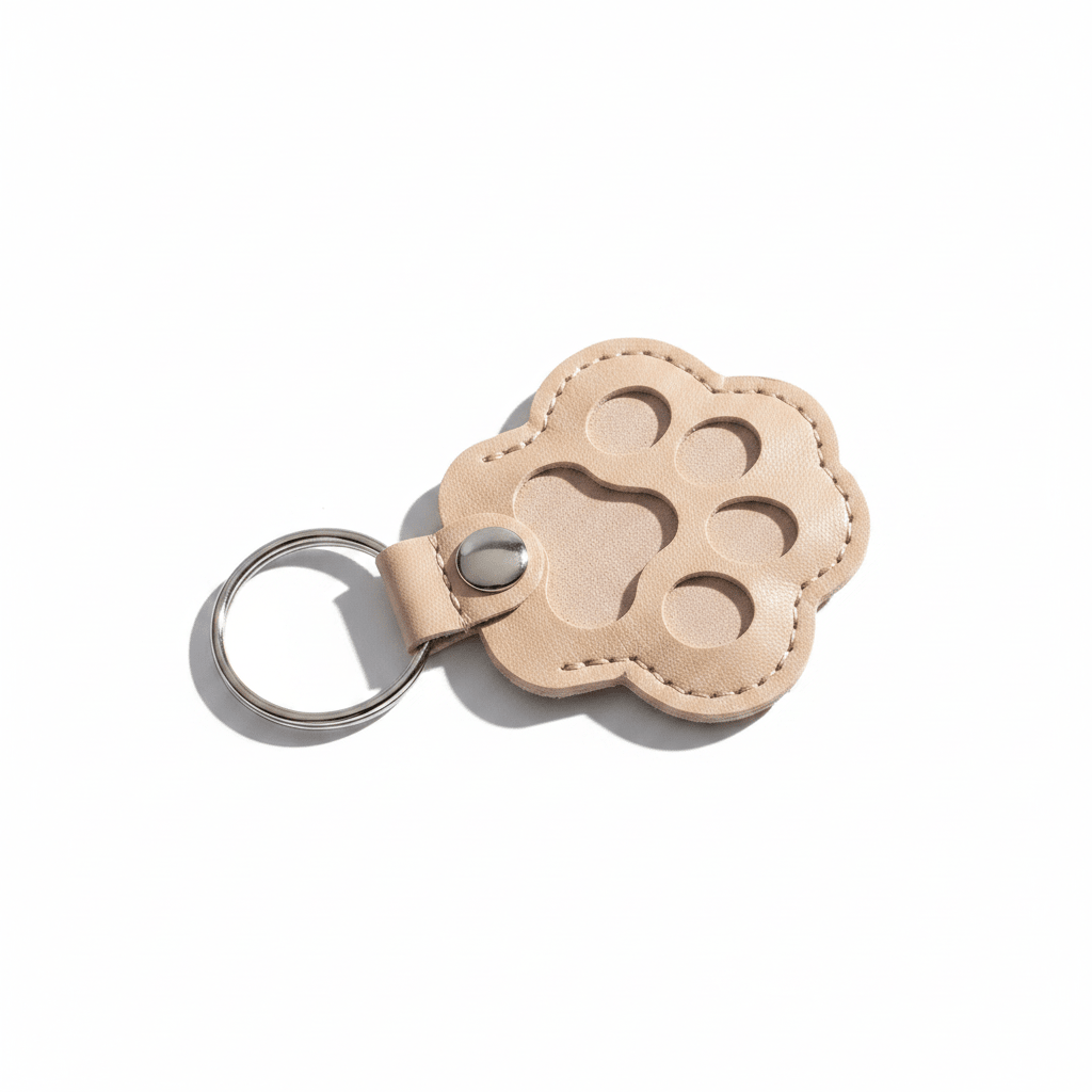 Pet Paw Keepsake Keychain fur memorial holder - Mendez Craft House
