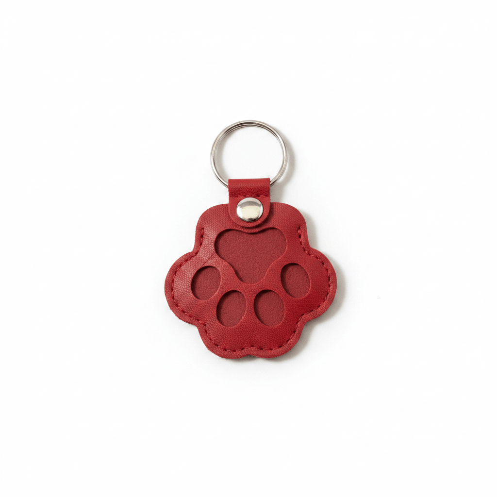 Pet Paw Keepsake Keychain fur memorial holder - Mendez Craft House