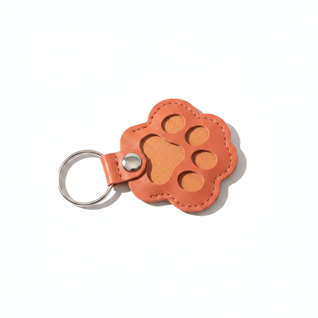 Pet Paw Keepsake Keychain fur memorial holder - Mendez Craft House