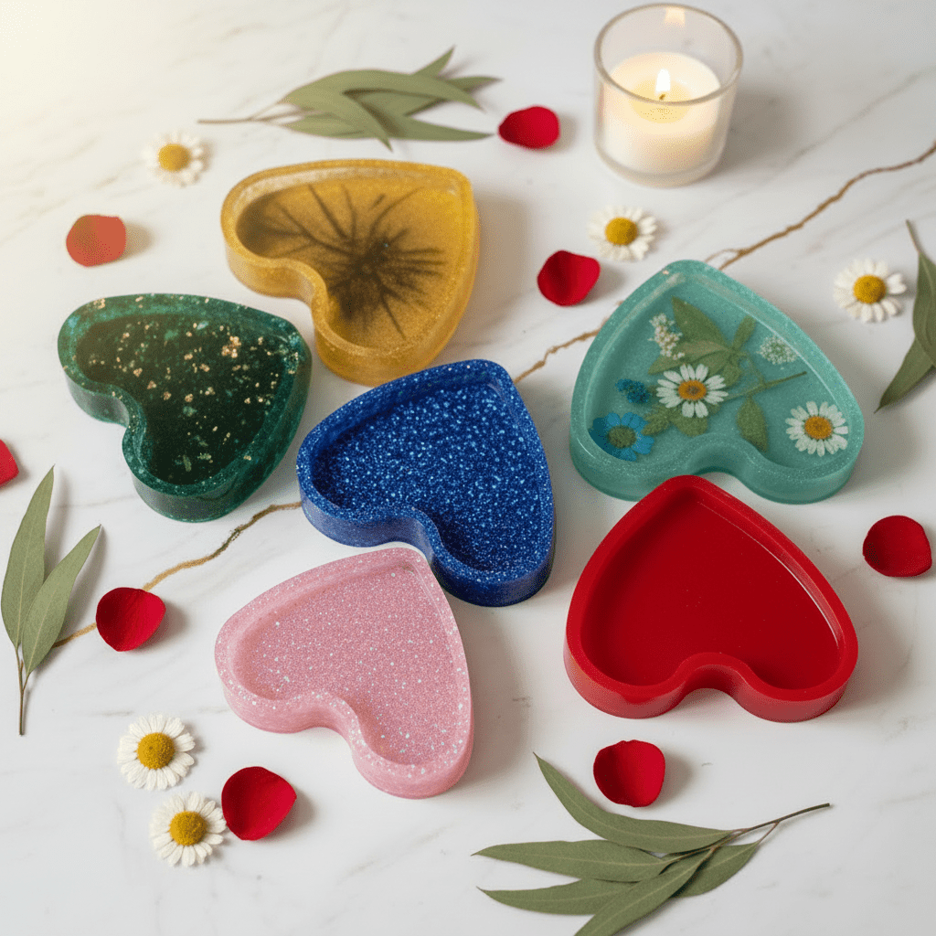 Artisan Resin Soap Dish — Love Collection - Mendez craft house