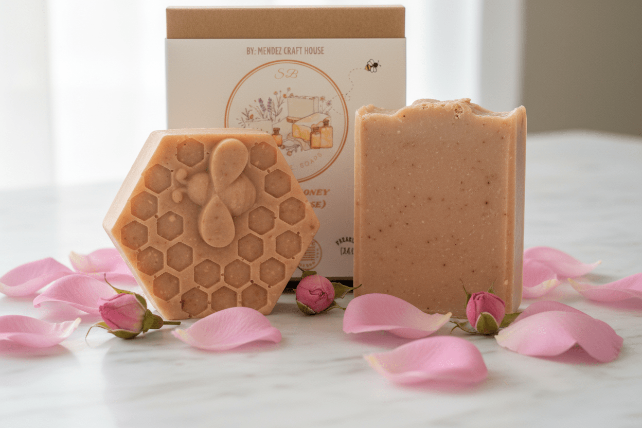 Oats & Honey Handmade Artisan Soap Bar | Natural Moisturizing Soap | Small Batch Cruelty - Free | 4.23 oz - Mendez craft house