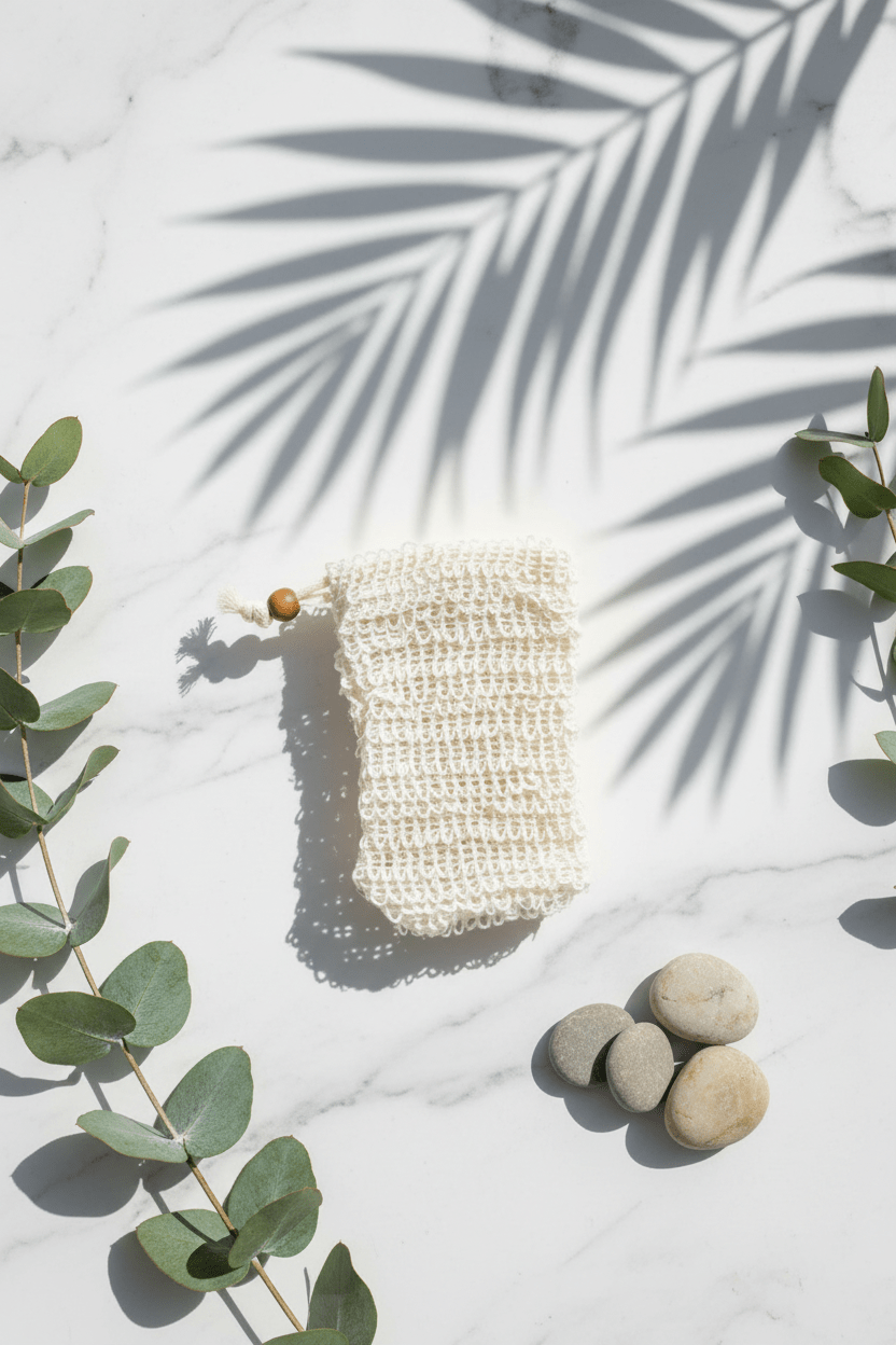 Natural Soap Exfoliant Bag | Gentle Exfoliating Pouch | Makes Soap Last Longer | Handmade Accessory - Mendez craft house