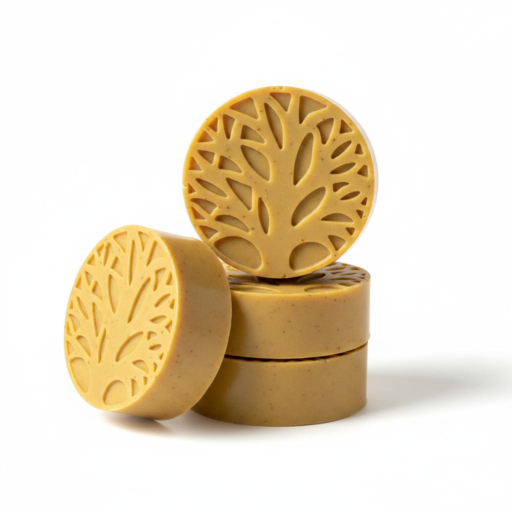 Turmeric Soap White Background