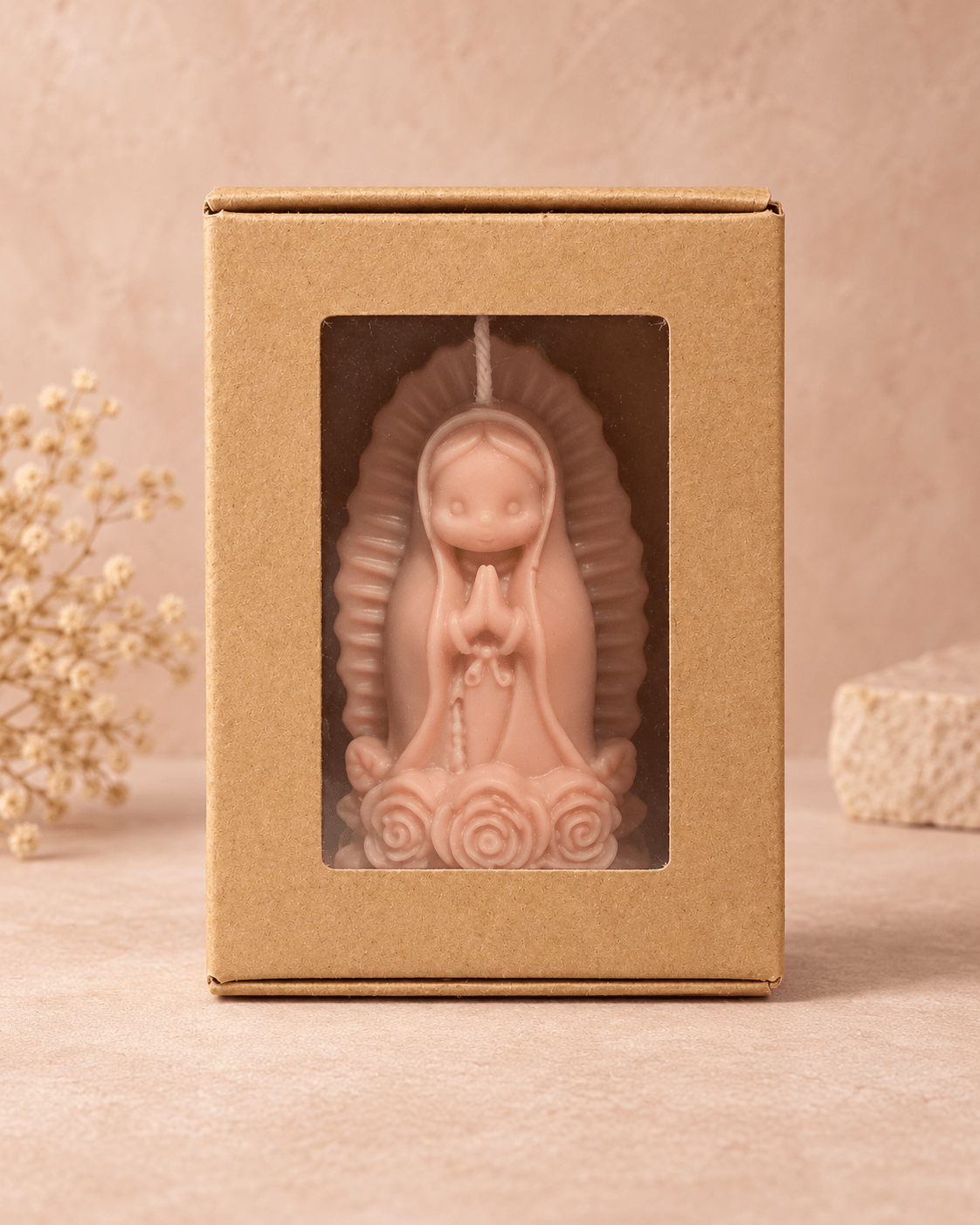 Virgencita Roses Candle - Mendez craft house